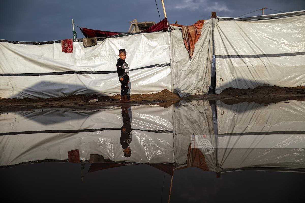 Gaza’s displaced endure cold and rain as children face ongoing hardship