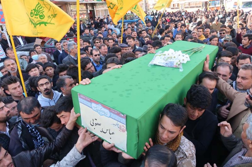 مراسم تشییع پیکر شهید عباس یعقوبی از لشکر فاطمیون