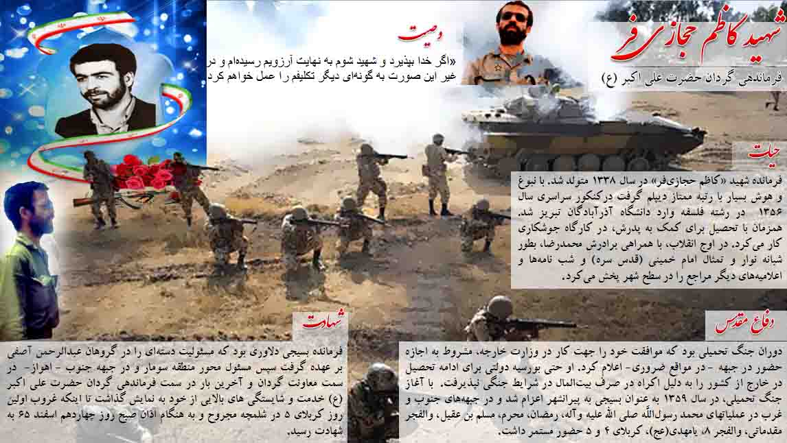 اینفوگرافیک/ فرمانده «شهید كاظم حجازى‏فر»