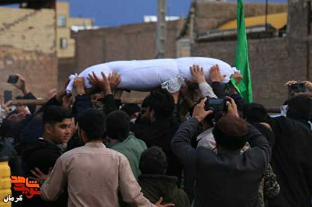آیین تشییع و تدفین شهید گمنام در رفسنجان به روایت تصویر