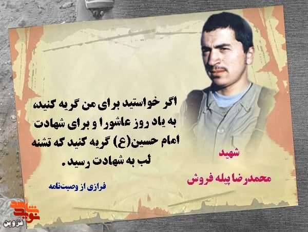 اگر خواستید برایم گریه کنید، به یاد امام حسین(ع) گریه کنید