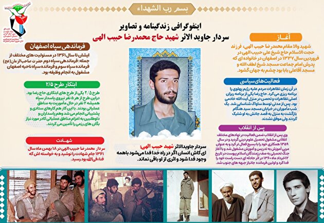 زندگینامه و تصاویر سردار شهید «حبیب الهی» منتشر شد