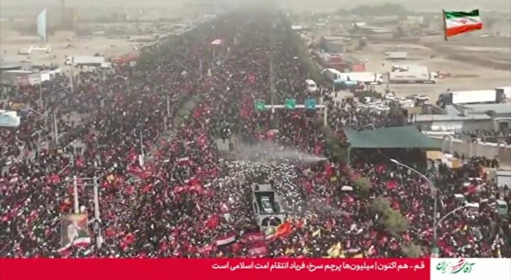 کلیپ/حماسه ملت ایران در تشییع امام شهید در قم