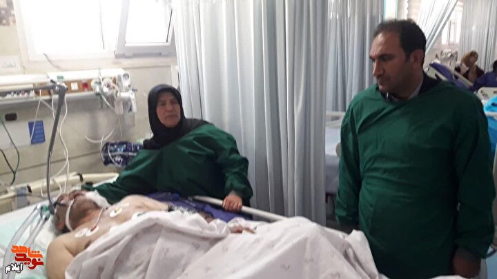 پیگیری روند درمان جانباز ۷۰ درصد «علی عیسی‌نژاد» در بیمارستان کوثر