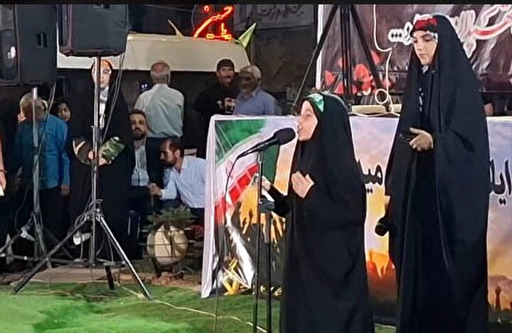 رجزخوانی دختر ایلامی در دویستمین شب ایستادگی؛ میدان ۲۲ بهمن صحنه حضور مردم