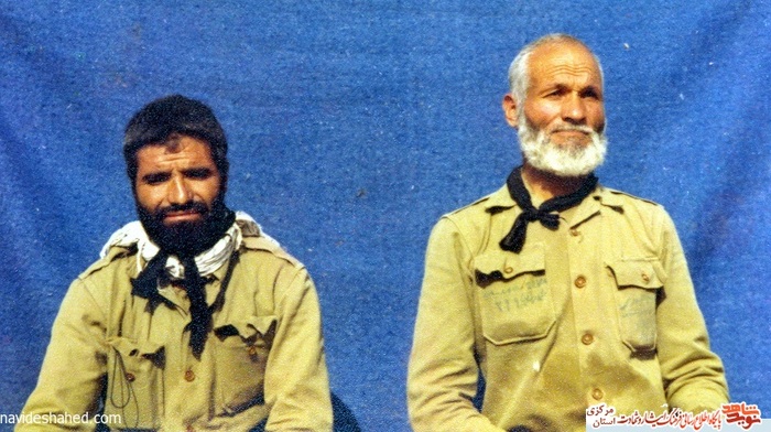 از چپ: یعقوب - شهید حاج رجبعلی حیدری