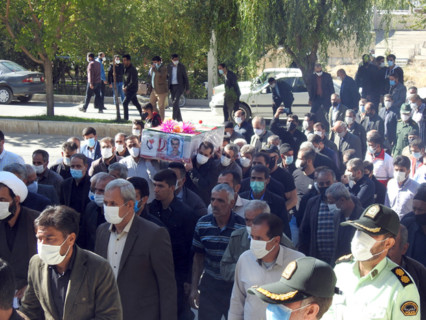 مراسم تشییع پیکر جانباز شهید علی میراحمدی شلمزاری