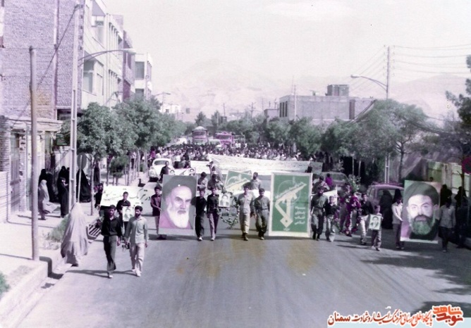 مراسم تشییع پیکر شهید محمد دامغانی