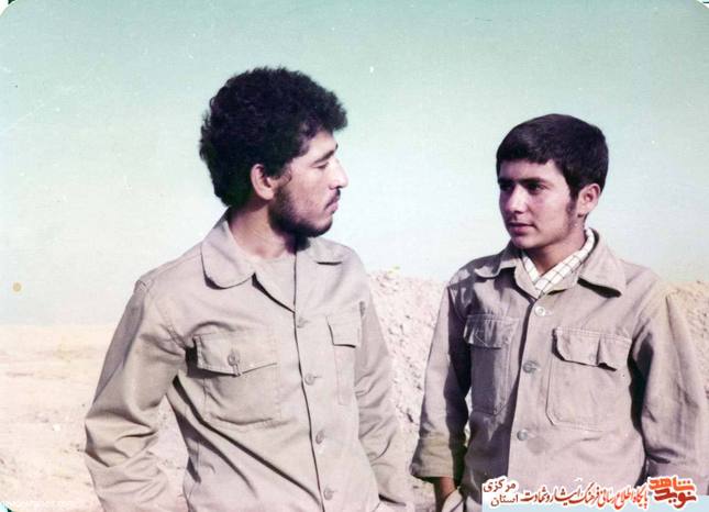 از چپ: محمد پولادوند - شهید رضا منصوری