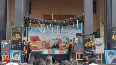 مراسم تشییع پیکر مطهر شهید گمنام خوشنام در استانداری سمنان- هفتم دی‌ماه ۱۴۰۱