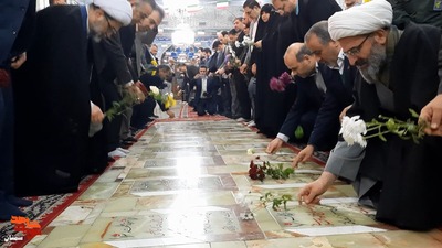 تجدید میثاق با آرمان‌های والای شهدا- دوازدهم بهمن‌ماه ۱۴۰۲ گلزار شهدای امامزاده یحیی(ع) شهرستان سمنان