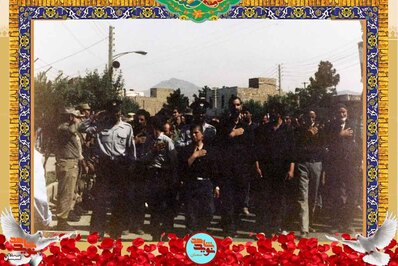 مراسم تشییع پیکر مطهر شهید محمود احمدی در روستای ریکان از توابع شهرستان گرمسار